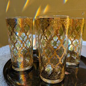Four Vintage Culver Highball Glasses